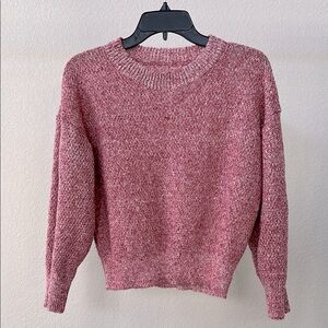 Pinkish Red Crew Neck Sweater | XXS